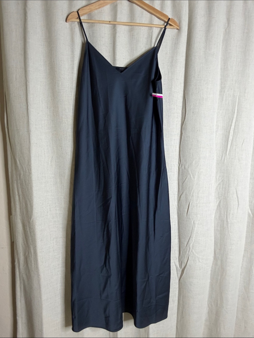 AllSaints Black Slip Maxi Dress